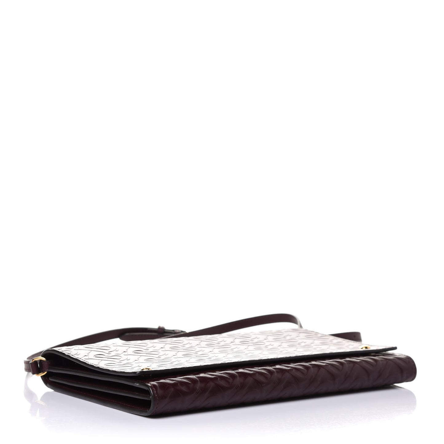 Calfskin Embossed Monogram Large Crossbody Oxblood