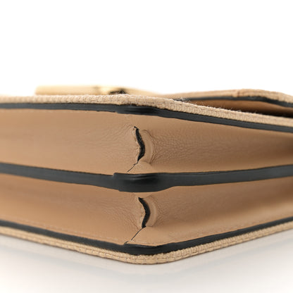 Valentino Garavani Raffia VLogo Wallet on Chain Beige 9 of 11