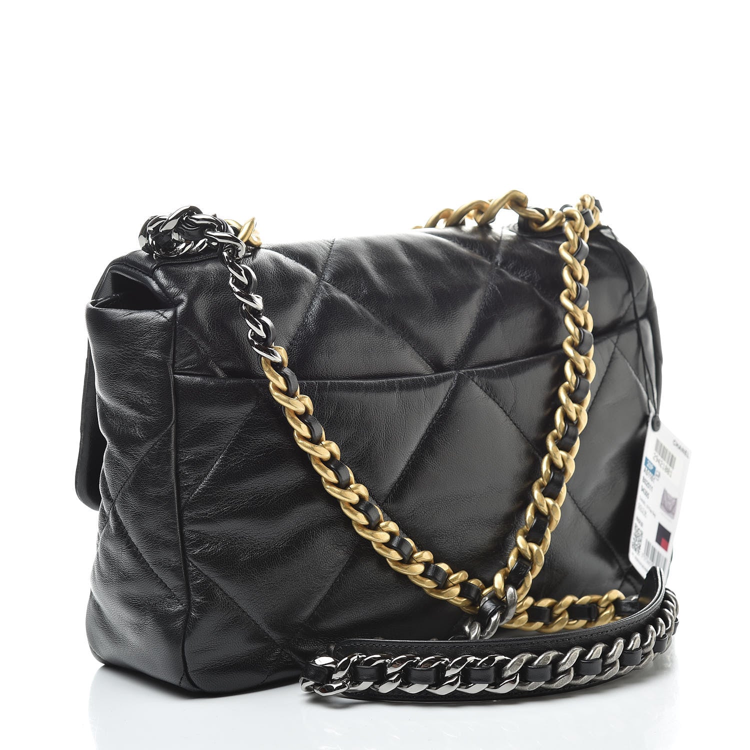 Chanel Goatskin Quilted Large 19 Flap Black 3 of 10