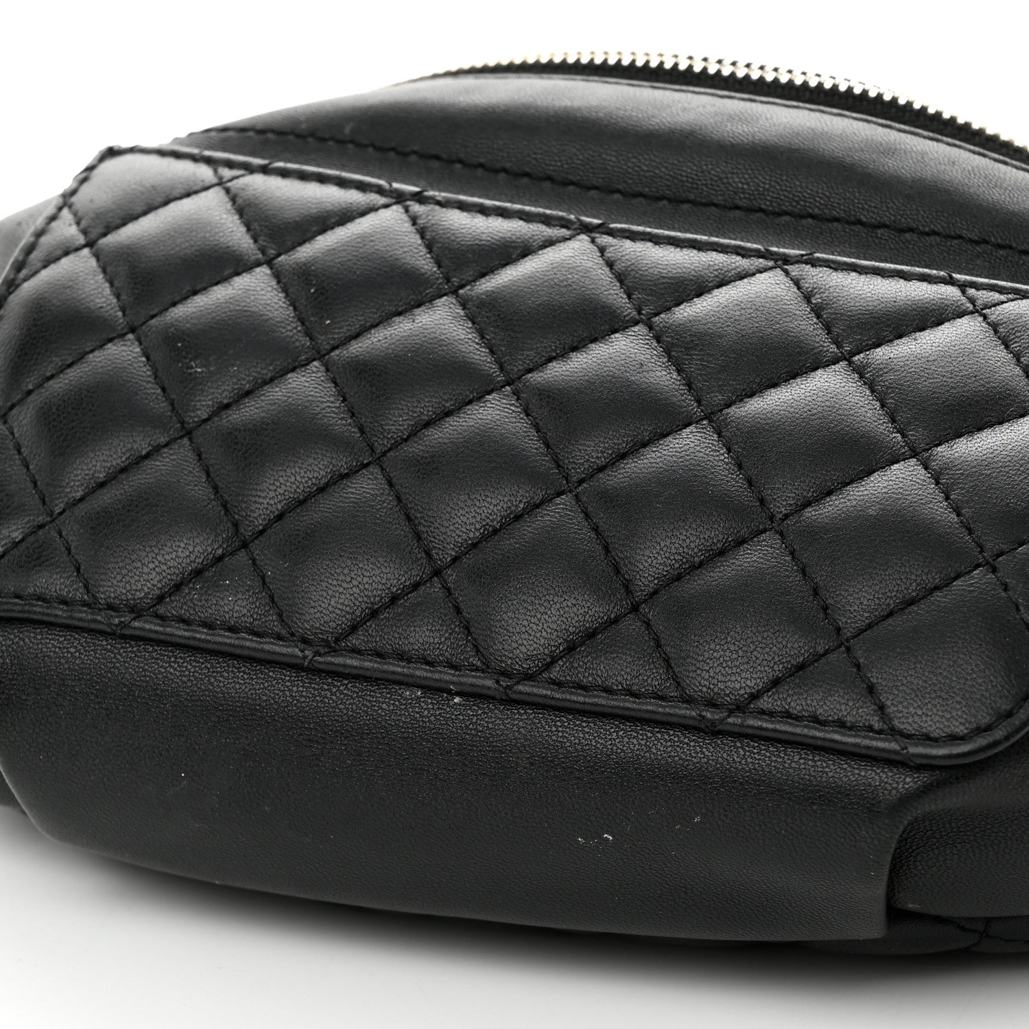 Chanel Lambskin Quilted Waist Bag Fanny Pack Black 12 of 12