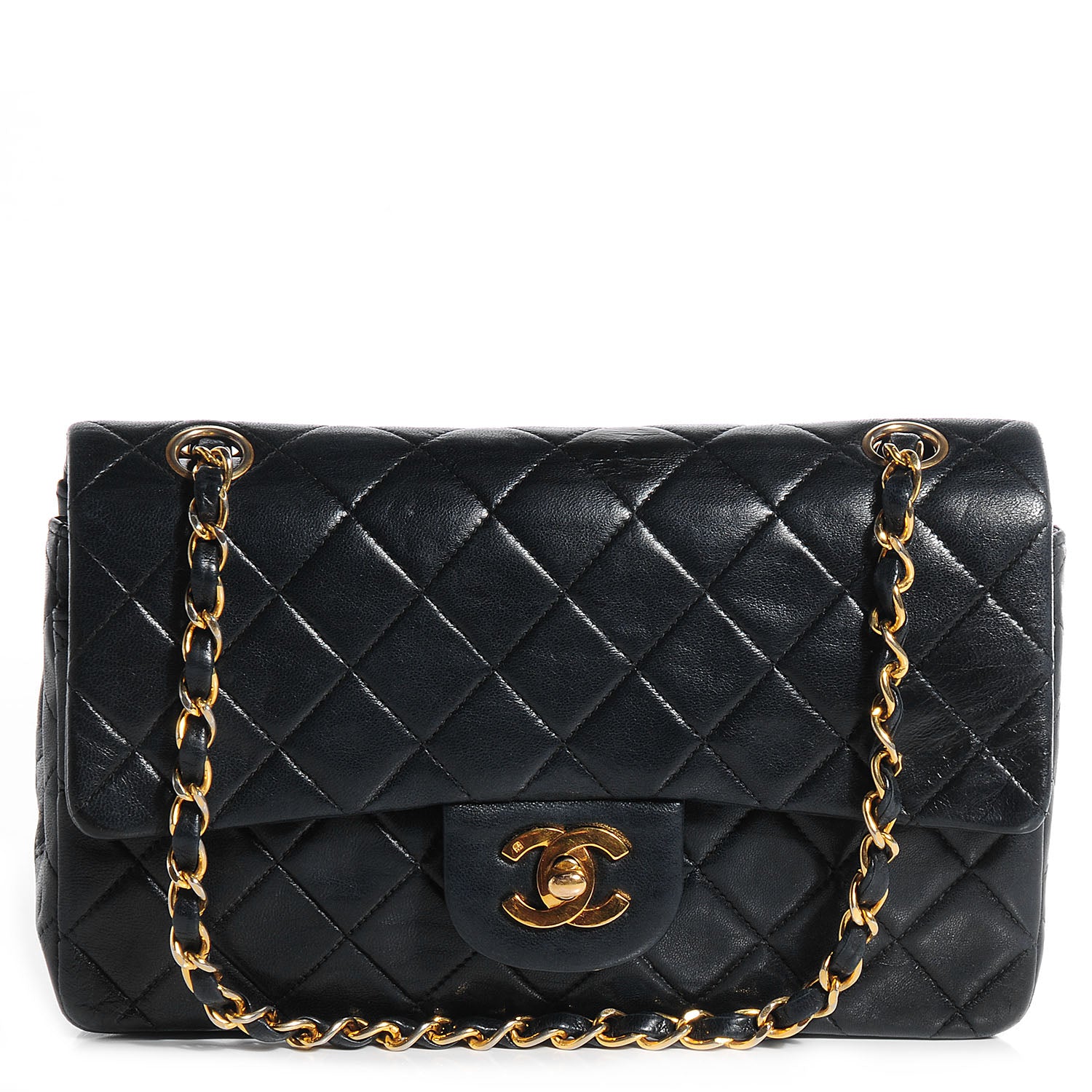 Chanel Lambskin Quilted Small Double Flap Black 1 of 9