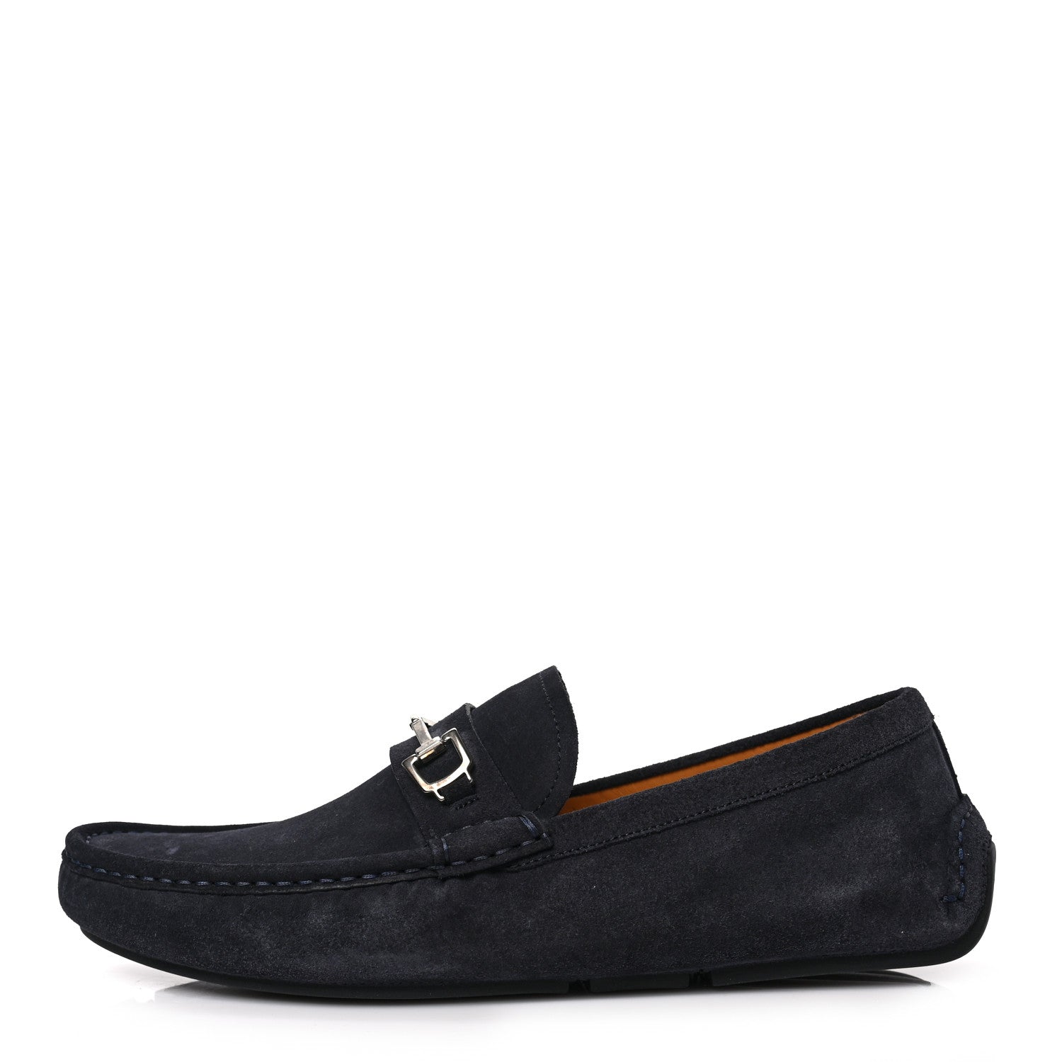 Gucci Suede Mens Horsebit Driver Loafers 9 Navy 1 of 8