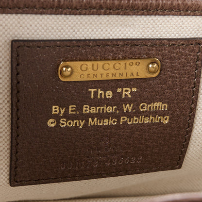 Gucci Canvas Calfskin 100 Centennial Music Medium Bamboo 1947 Top Handle Bag Multicolor 7 of 12