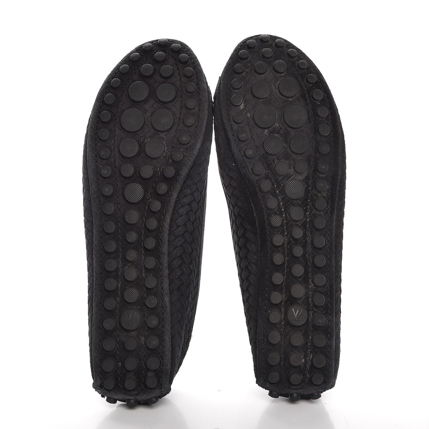 Woven Suede Oxford Ballerina Flats 35 Black