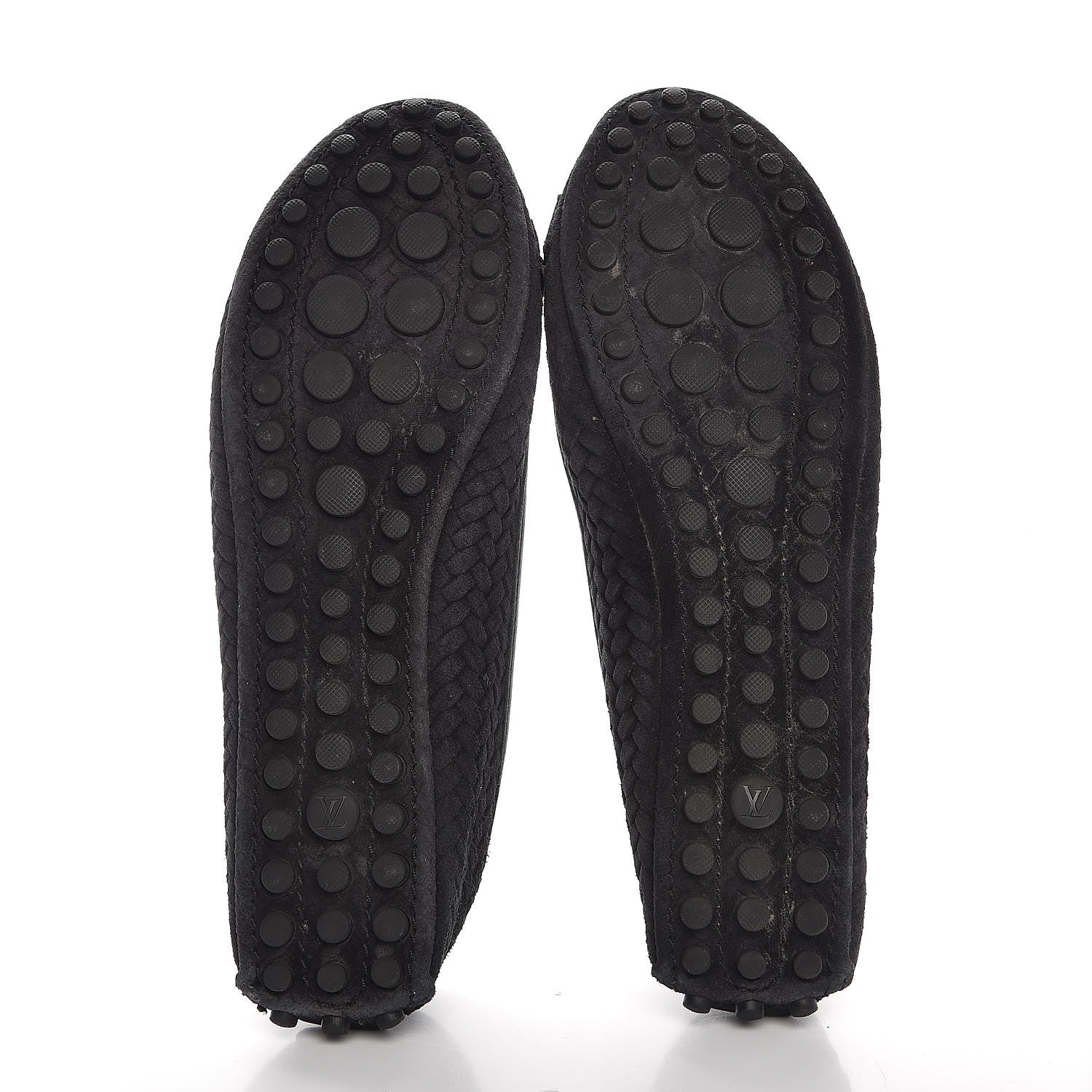 Louis Vuitton Woven Suede Oxford Ballerina Flats 35 Black 7 of 9