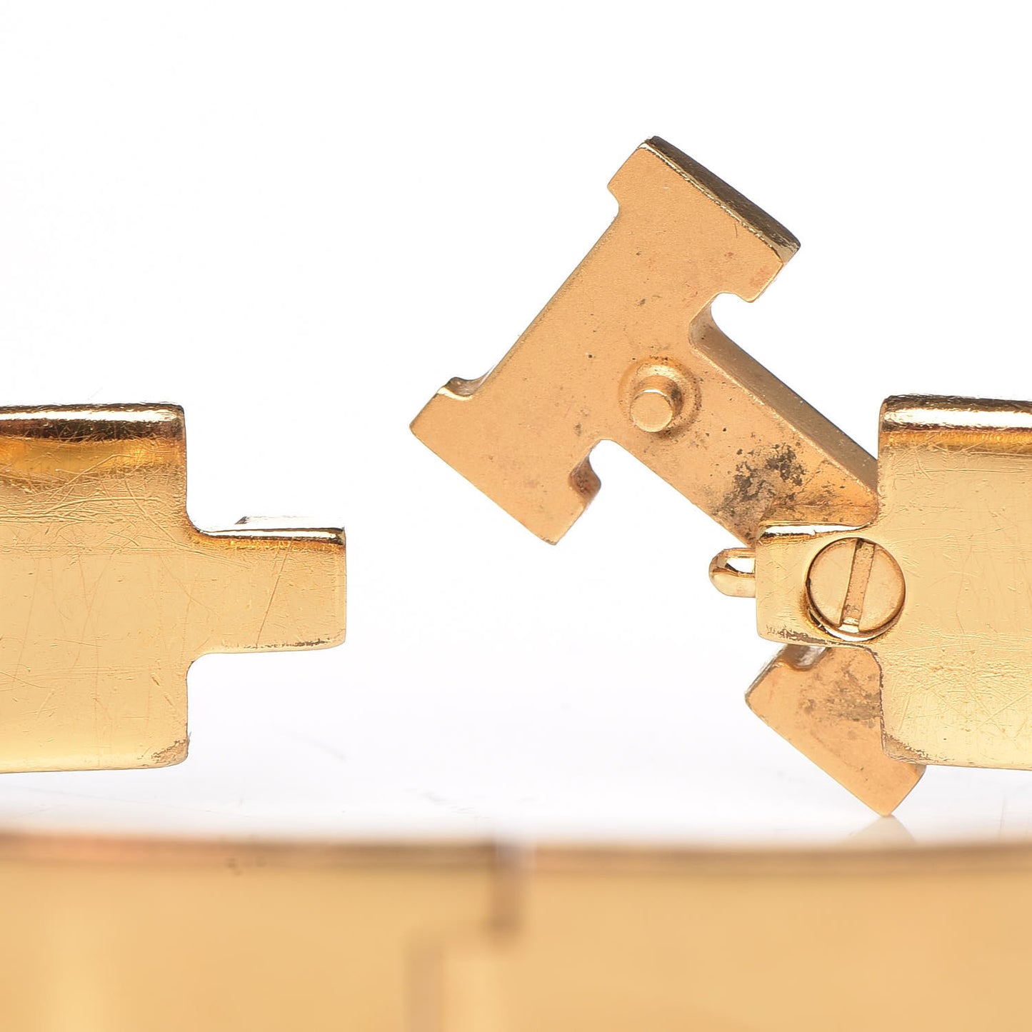 Enamel Narrow Clic Clac H Bracelet PM Rose Nacarat