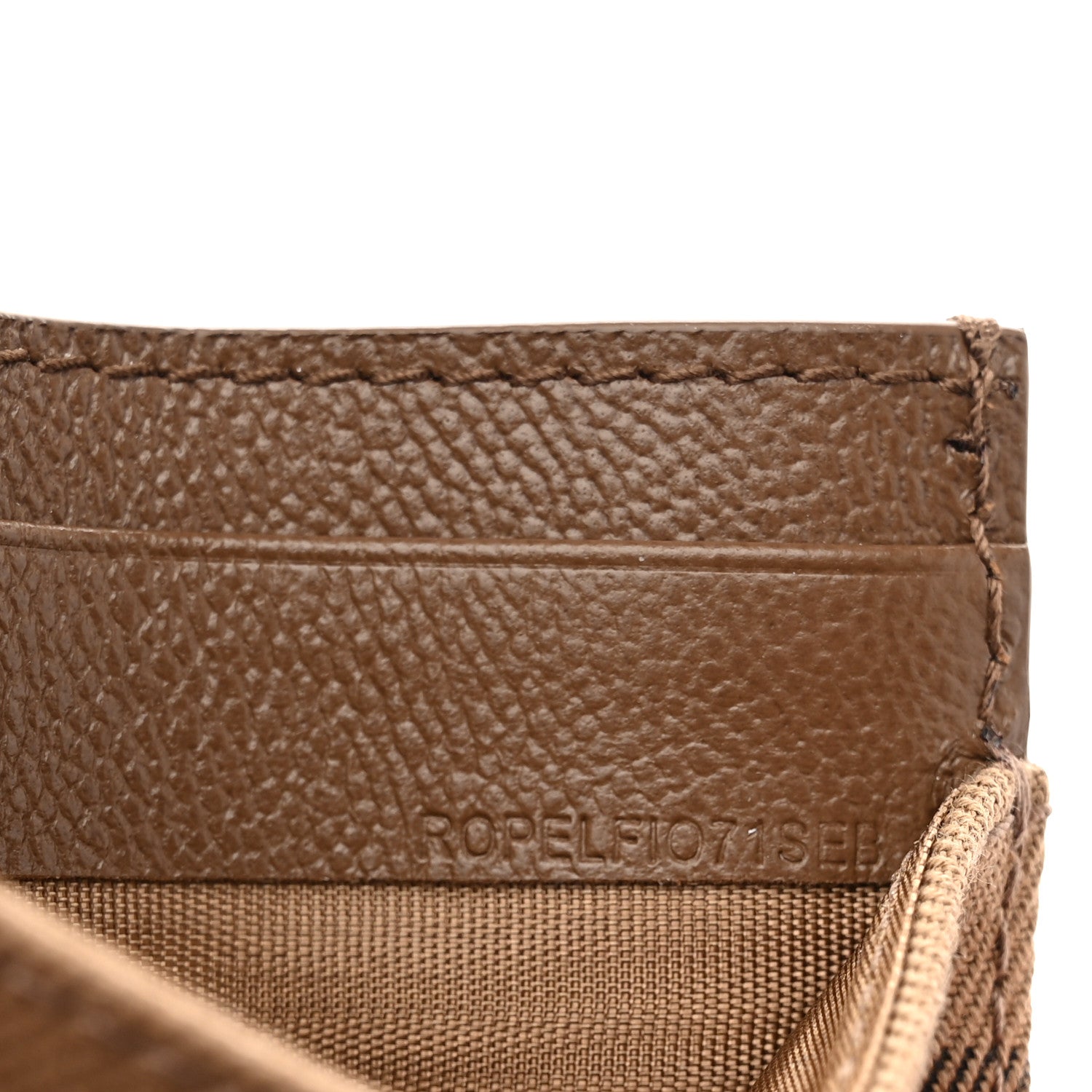 Burberry Grainy Calfskin Vintage Check Sandon Card Case Tan 7 of 8