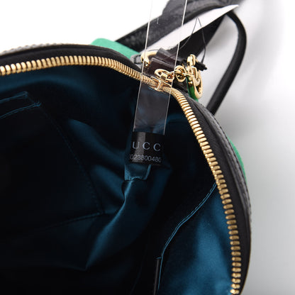Gucci Suede Patent GG Web Small Ophidia Dome Shoulder Bag New Shamarock Black 8 of 10