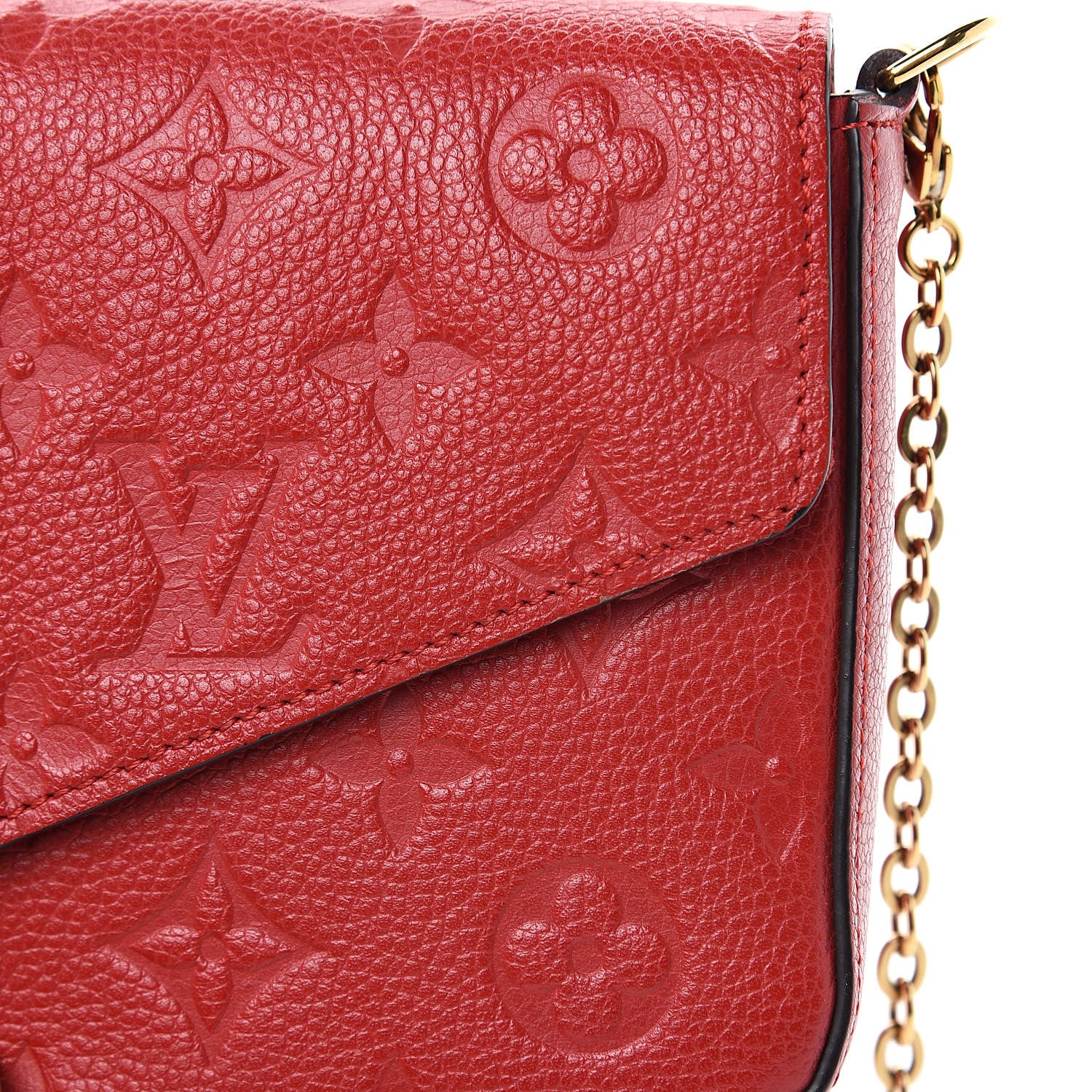 Louis Vuitton Empreinte Pochette Felicie Chain Wallet Cherry 11 of 13