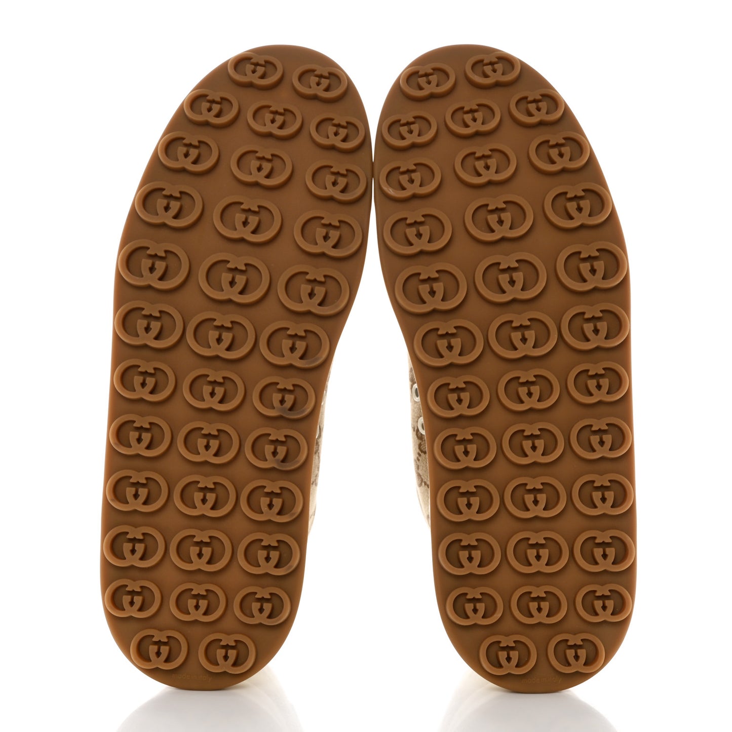 GG Monogram Mens 1977 Tennis Platform 52mm Sneakers 10 Beige Ebony Mystic White