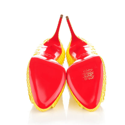 Christian Louboutin Python New Very Prive 120 Pumps 39.5 Yellow 7 of 15