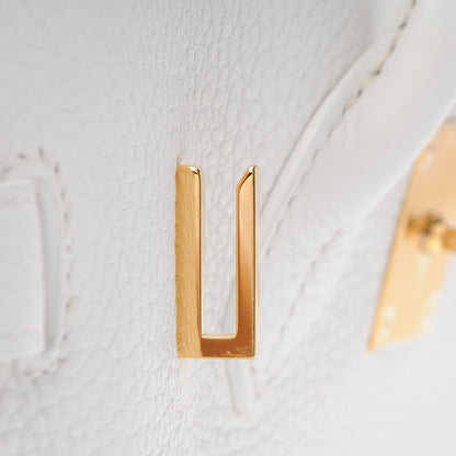 Hermes Taurillon Clemence Birkin 35 White 10 of 34