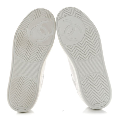 Chanel Calfskin Womens CC Logo Sneakers 39 White 4 of 10