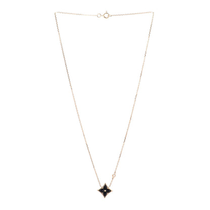 Louis Vuitton 18K Yellow Gold Diamond Black Onyx Color Blossom BB Star Pendant Necklace 3 of 5