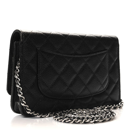 Chanel Caviar Quilted Wallet on Chain WOC Black 3 of 12