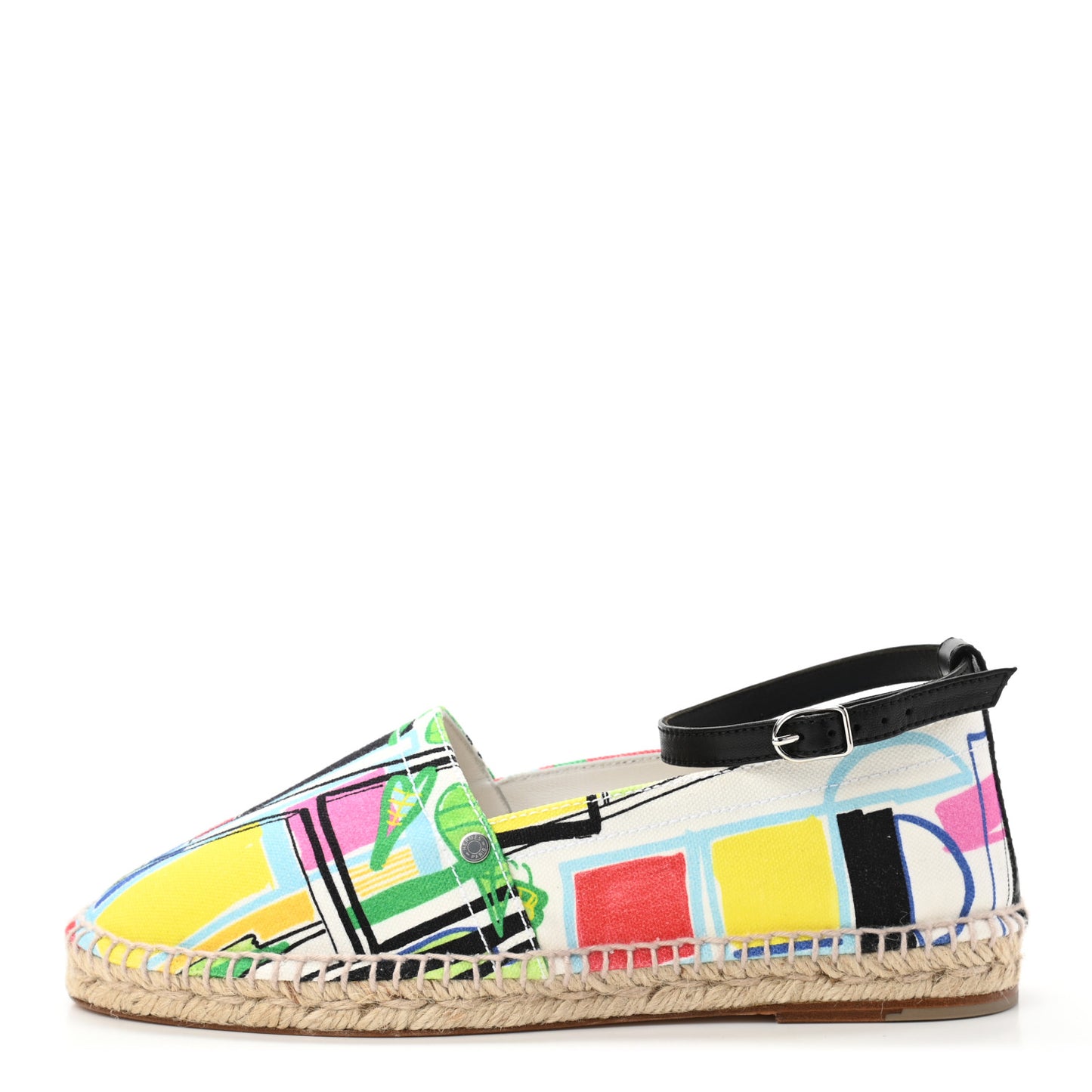 Canvas Modernisme Tropical Womens Malaga Espadrilles Flats 38 Multicolor