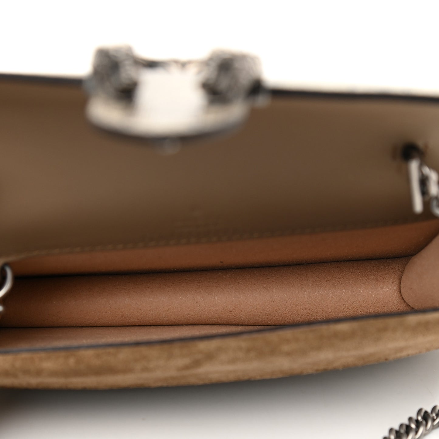GG Supreme Monogram Super Mini Dionysus Shoulder Bag Taupe