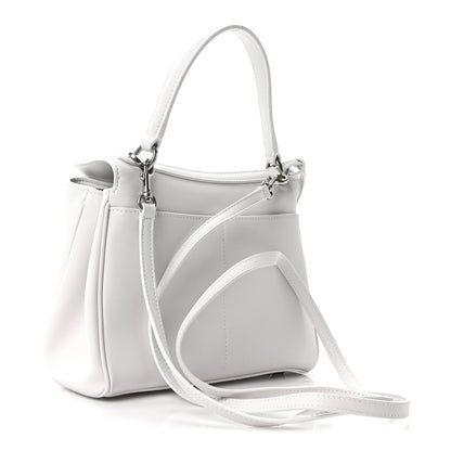 Balenciaga Natural Smooth Calfskin Mini Rodeo Top Handle Handbag Optic White 3 of 10