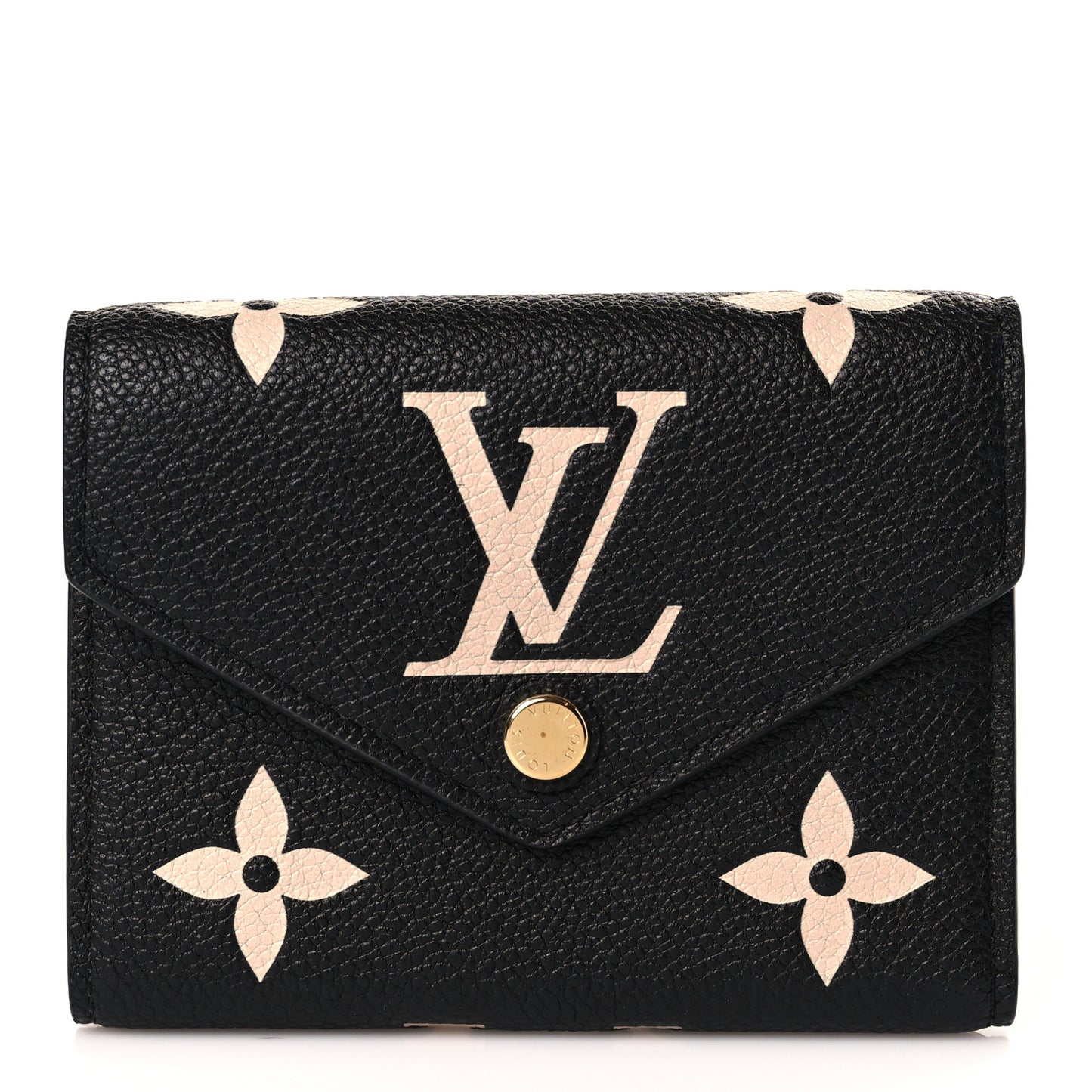 Empreinte Monogram Giant Victorine Wallet Black Beige