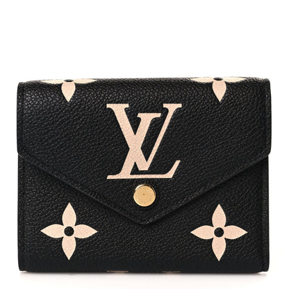Louis Vuitton Empreinte Monogram Giant Victorine Wallet Black Beige 1 of 7