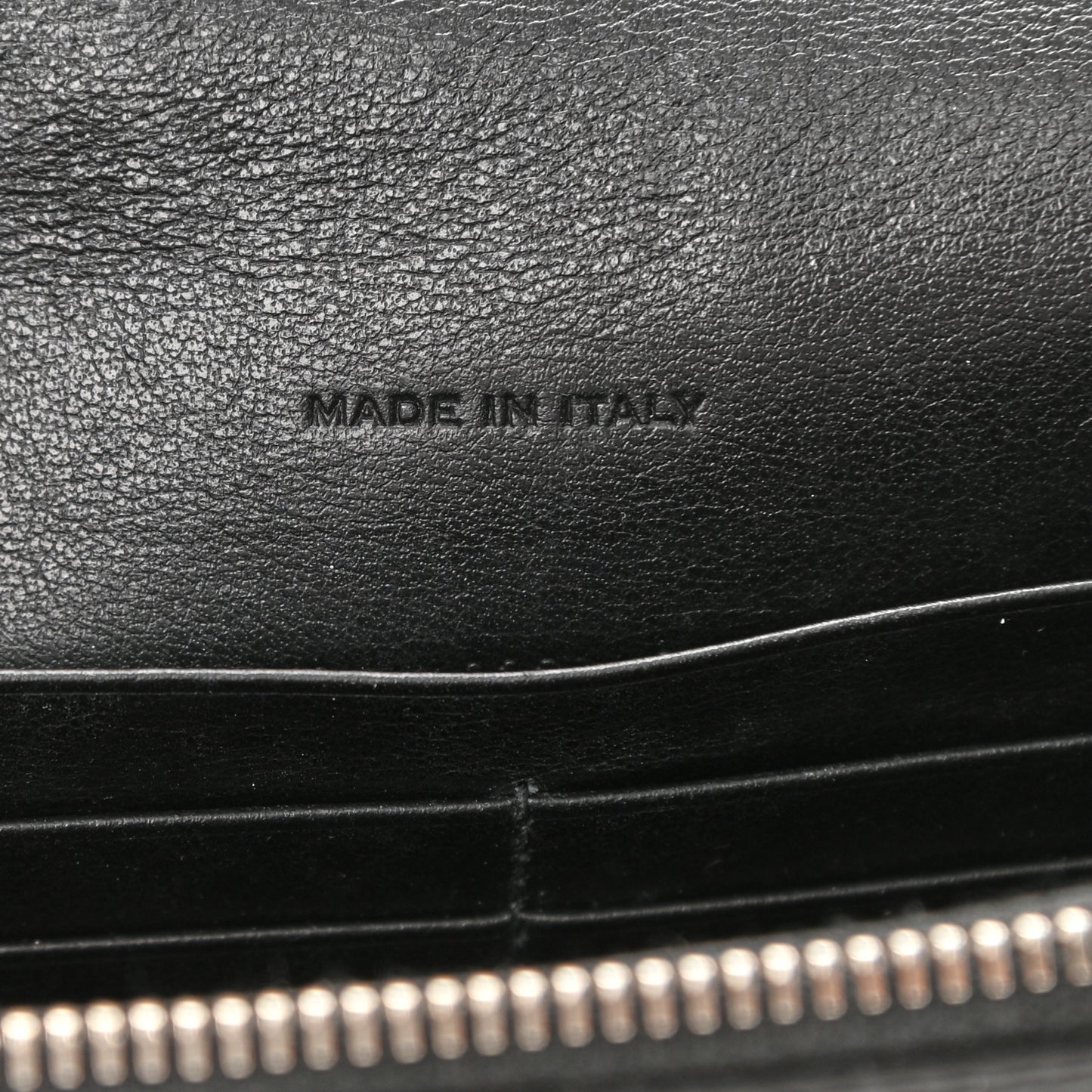 Calfskin Studded Monogram Envelope Chain Wallet Black