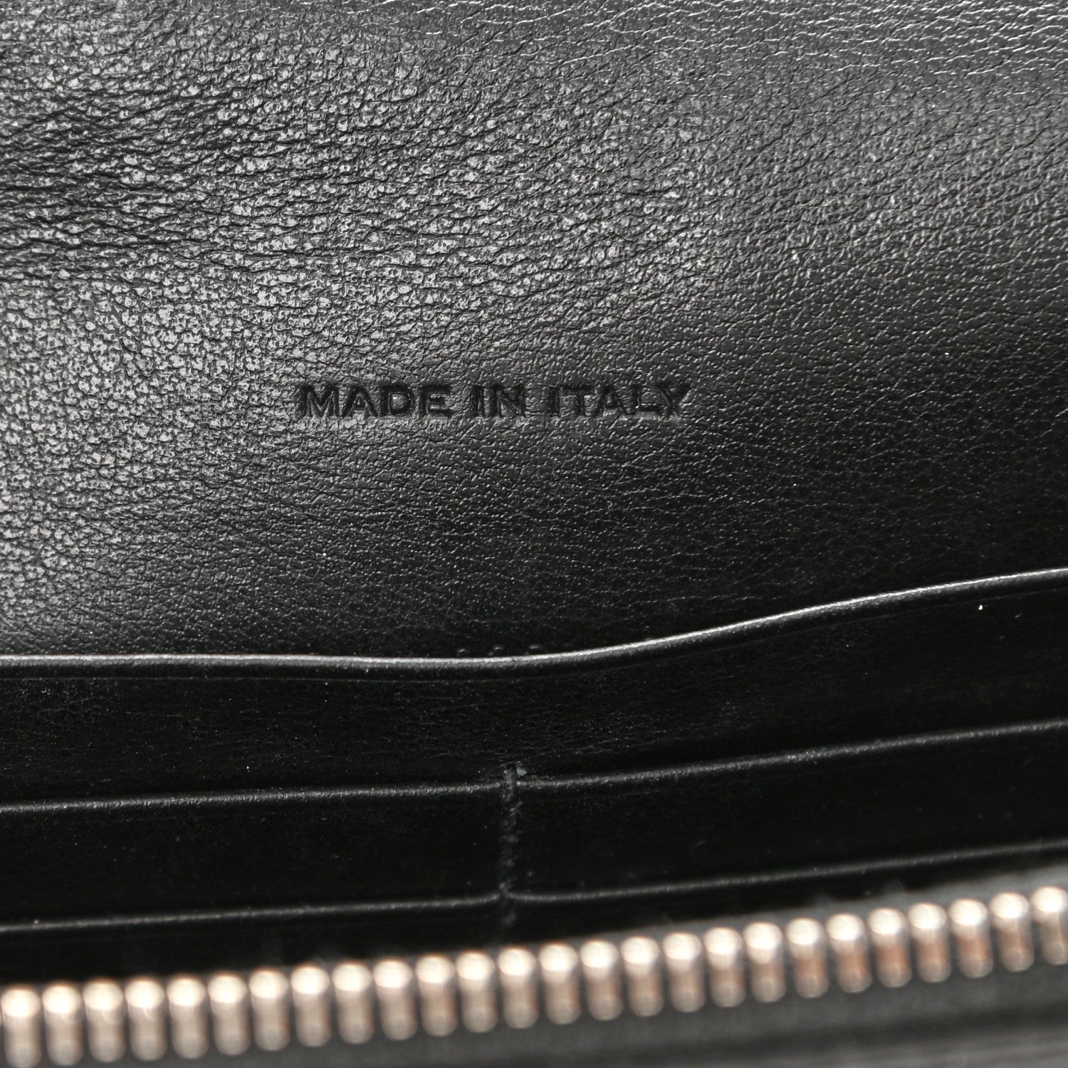 Saint Laurent Calfskin Studded Monogram Envelope Chain Wallet Black 6 of 9