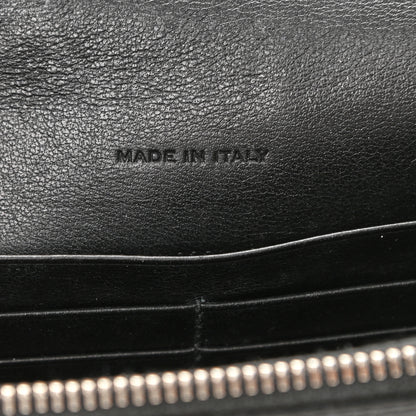 Saint Laurent Calfskin Studded Monogram Envelope Chain Wallet Black 6 of 9