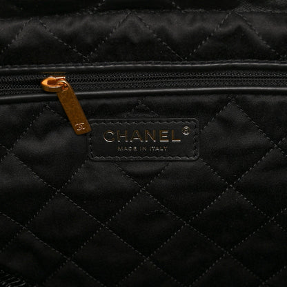 Chanel Shiny Calfskin Quilted Large Chanel 22 Black 7 of 10
