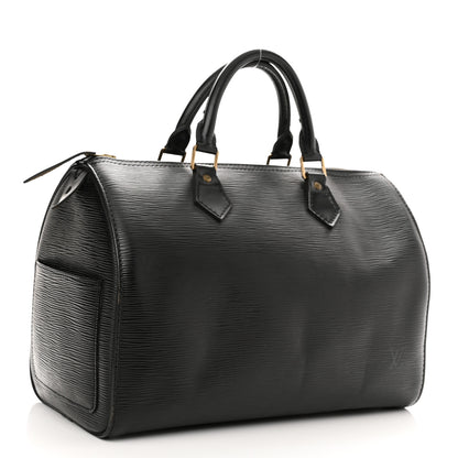 Louis Vuitton Epi Speedy 30 Black 3 of 16