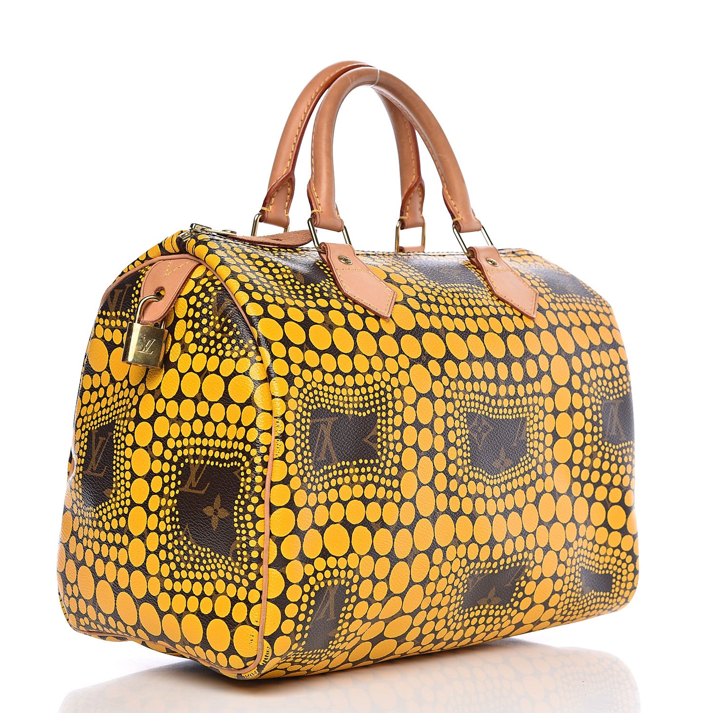 Monogram Kusama Town Speedy 30 Yellow