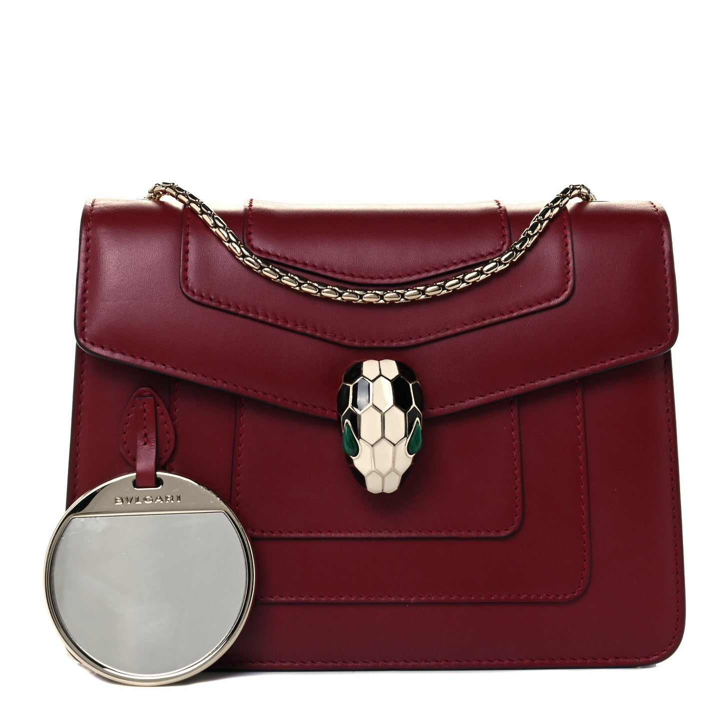 Calfskin Serpenti Forever Crossbody Bag Dark Red