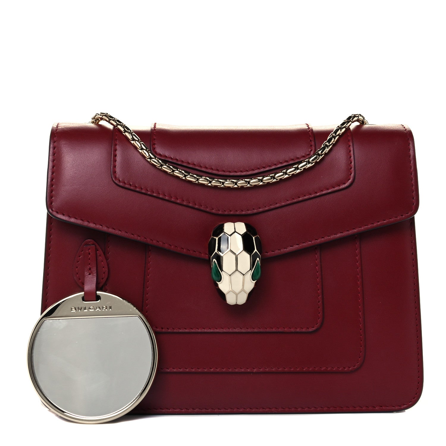 Bulgari Calfskin Serpenti Forever Crossbody Bag Dark Red 1 of 10