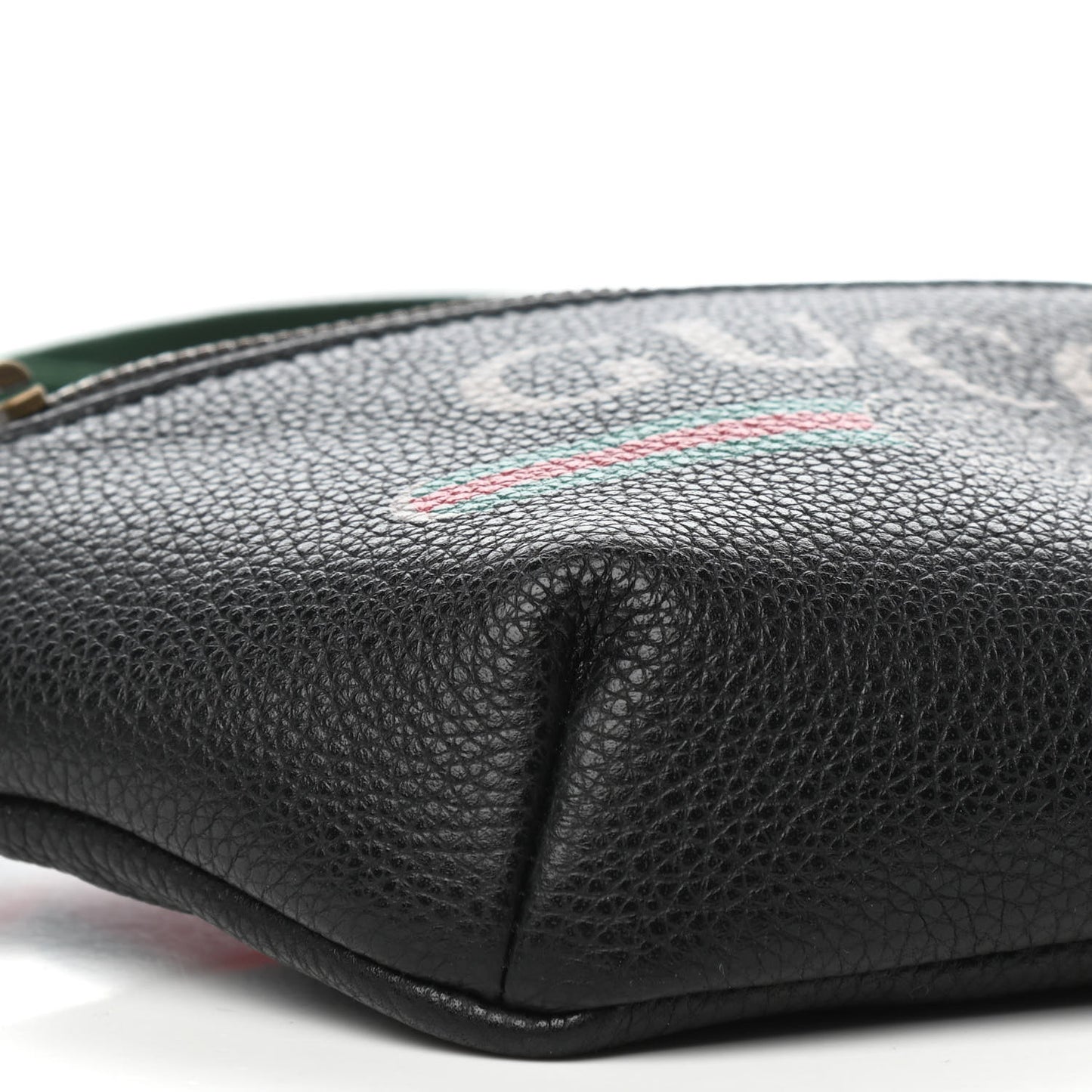 Grained Calfskin Small Logo Belt Bag Black