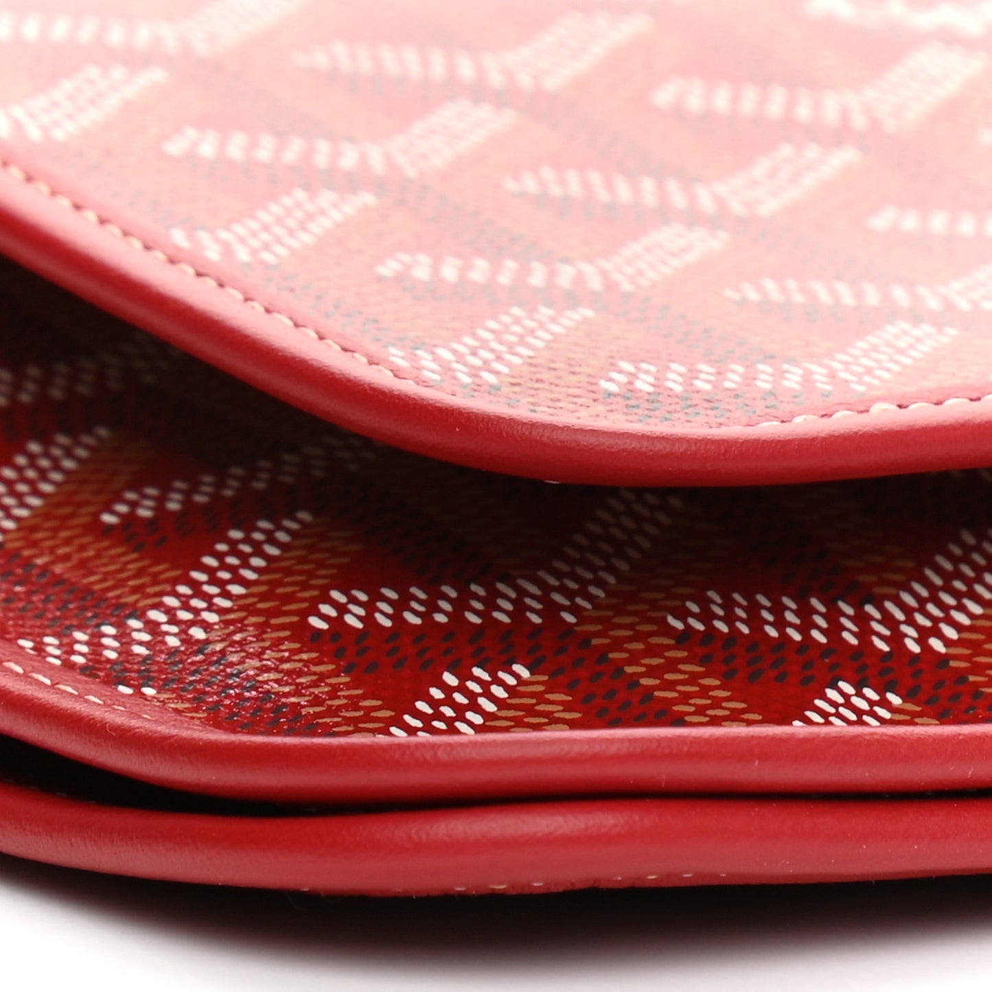 Goyardine Plumet Wallet Clutch Red