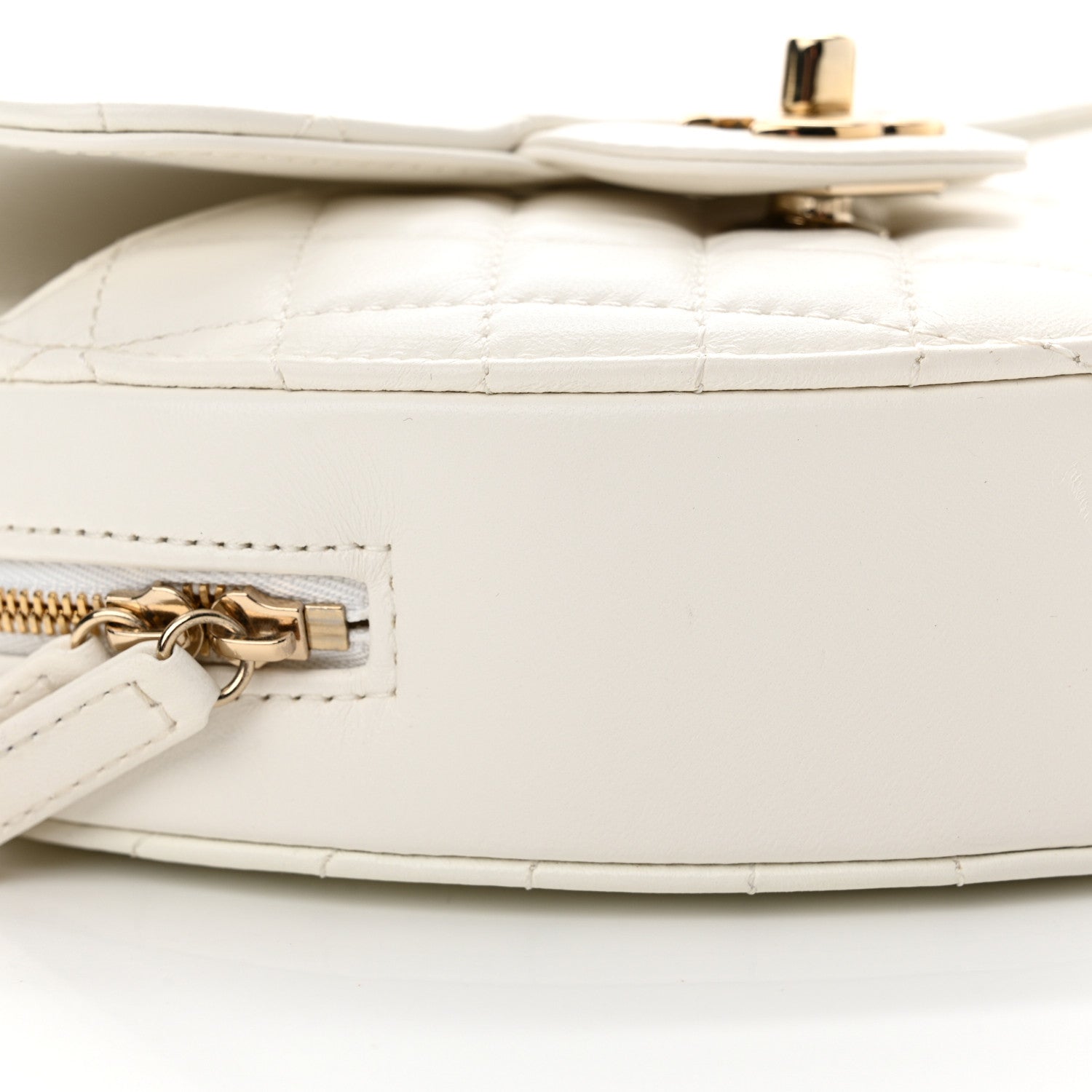 Chanel Lambskin Quilted CC In Love Heart Bag White 9 of 11