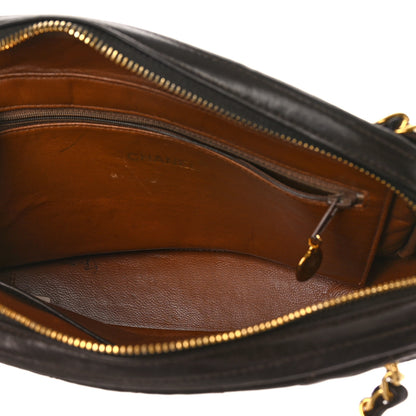 Chanel Lambskin Quilted Camera Case Brown 5 of 12