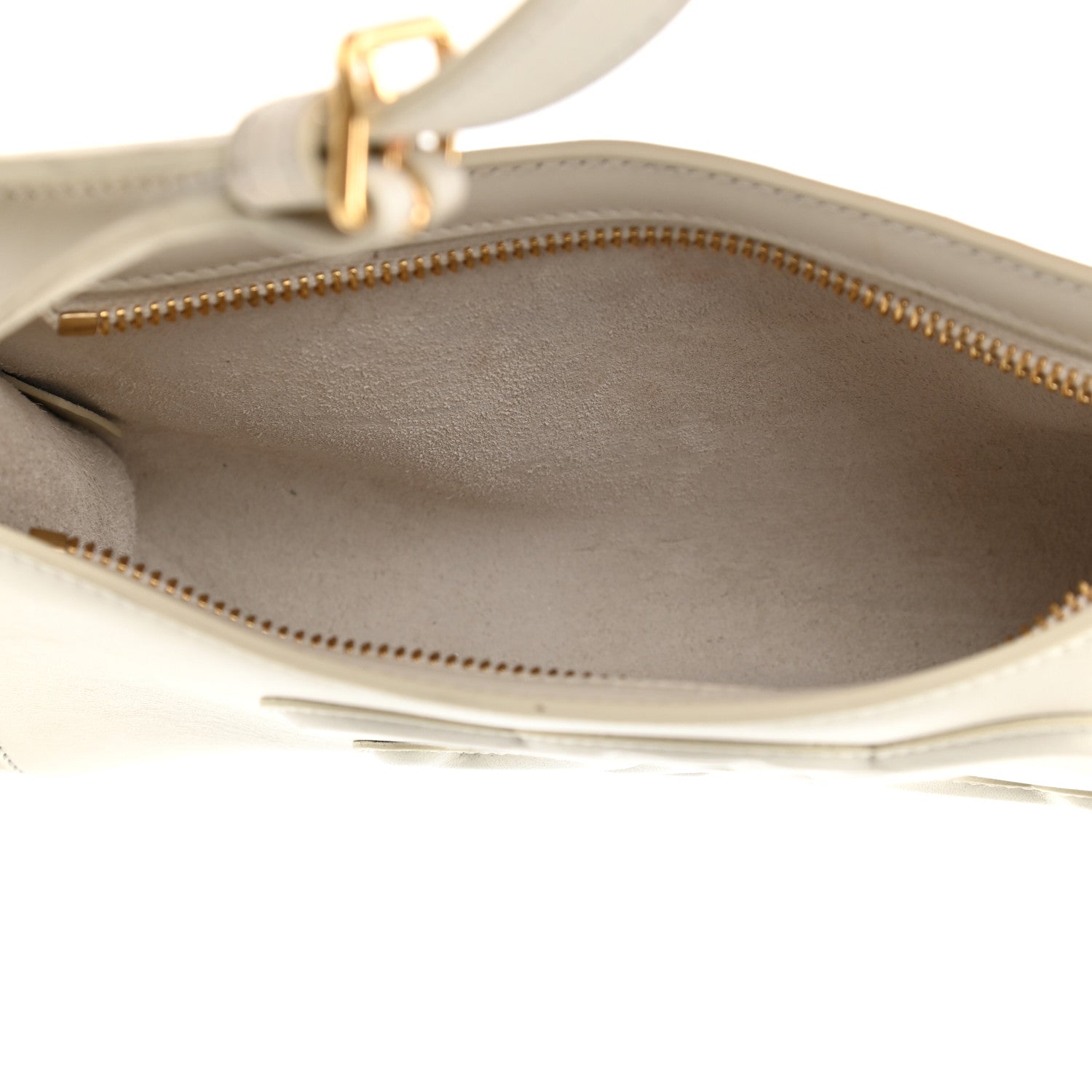 Celine Smooth Calfskin Cuir Triomphe Shoulder Bag White 5 of 15