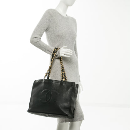 Chanel Lambskin CC Tote Black 2 of 11