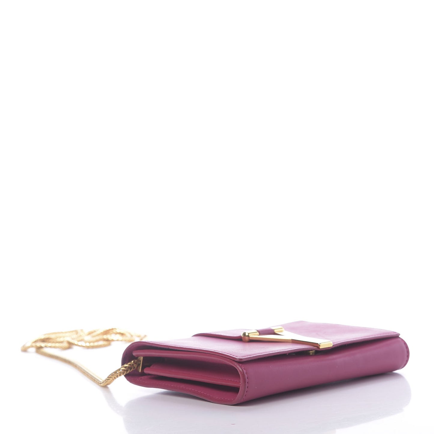 Calfskin Small Classic Y Satchel Fuchsia
