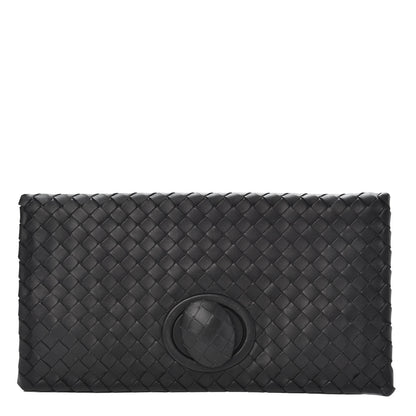 Bottega Veneta Nappa Intrecciato Turnlock Clutch Black 1 of 7