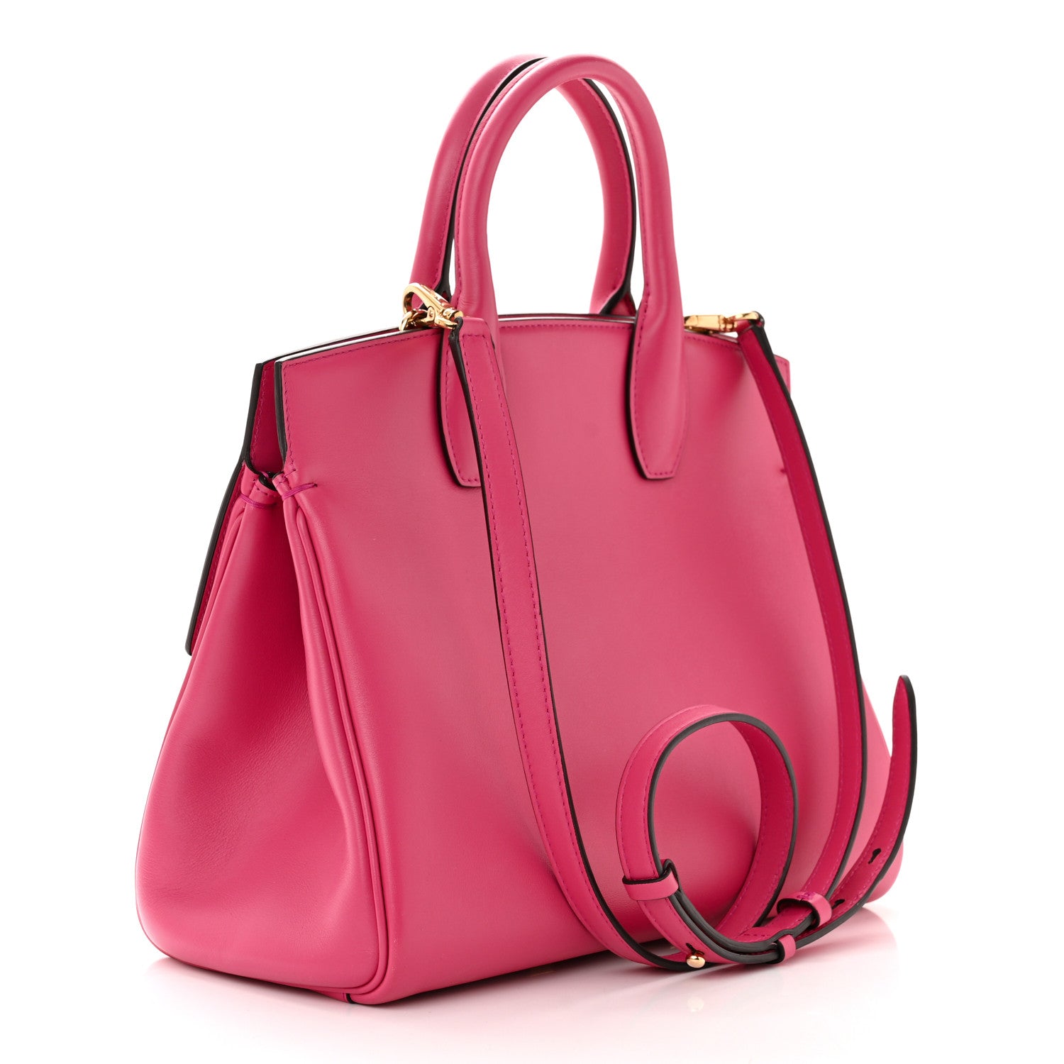 Salvatore Ferragamo Calfskin Medium Studio Bag Hot Pink 4 of 11