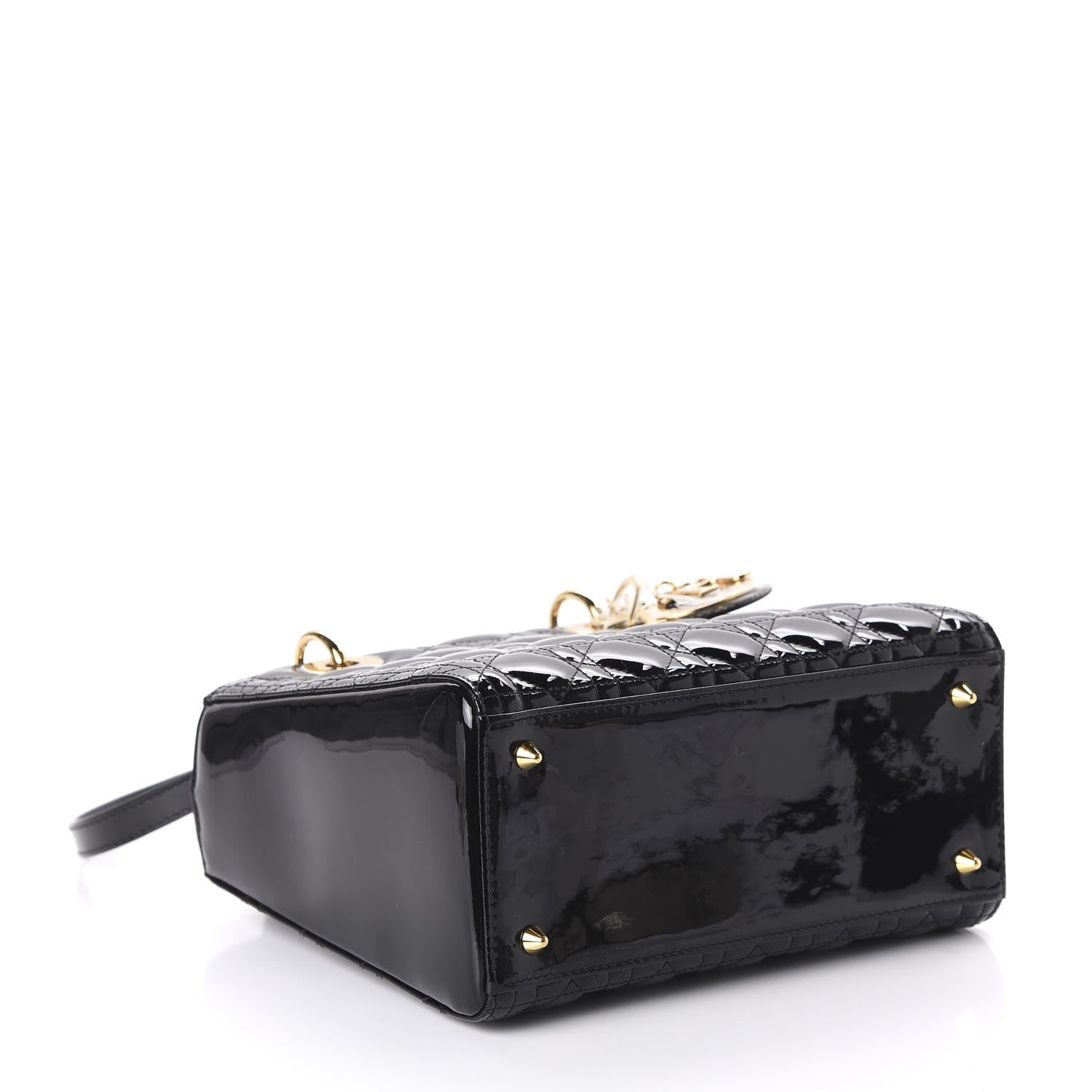 Christian Dior Patent Cannage Medium Lady Dior Black 4 of 9