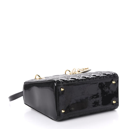 Christian Dior Patent Cannage Medium Lady Dior Black 4 of 9