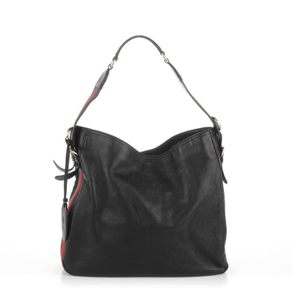 Gucci Pebbled Calfskin Medium Heritage Shoulder Bag Black 1 of 7