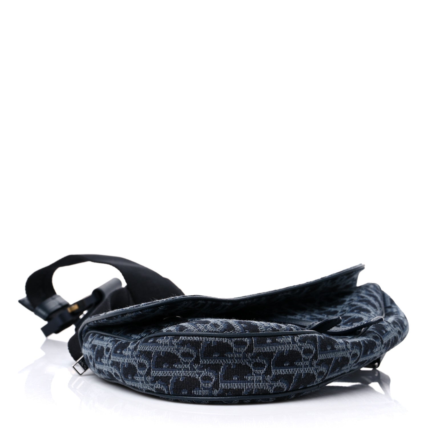 Christian Dior Oblique Mens Saddle Bag Blue 4 of 13