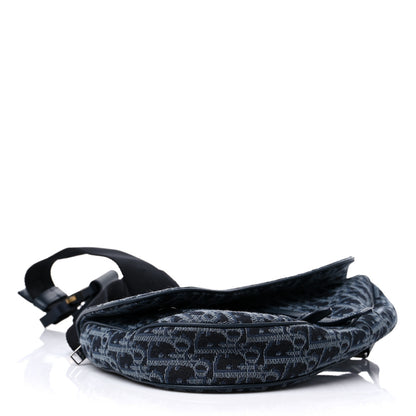 Christian Dior Oblique Mens Saddle Bag Blue 4 of 13