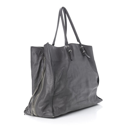 Balenciaga Veau Papier A4 Zip Around Tote Black Gris Fossile 2 of 12