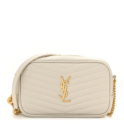 Saint Laurent Grain De Poudre Matelasse Monogram Mini Lou Camera Bag Crema Soft 1 of 25
