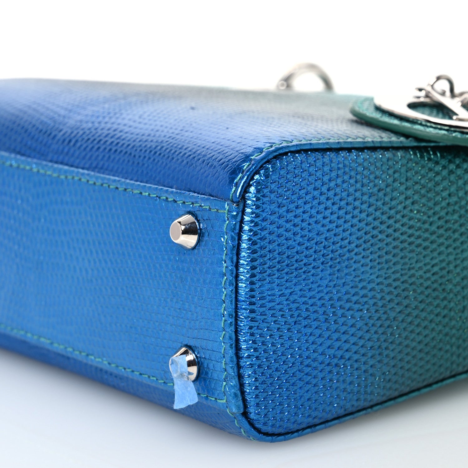 Christian Dior Lizard Gradient Mini Lady Dior Blue 10 of 12