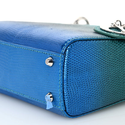 Christian Dior Lizard Gradient Mini Lady Dior Blue 10 of 12